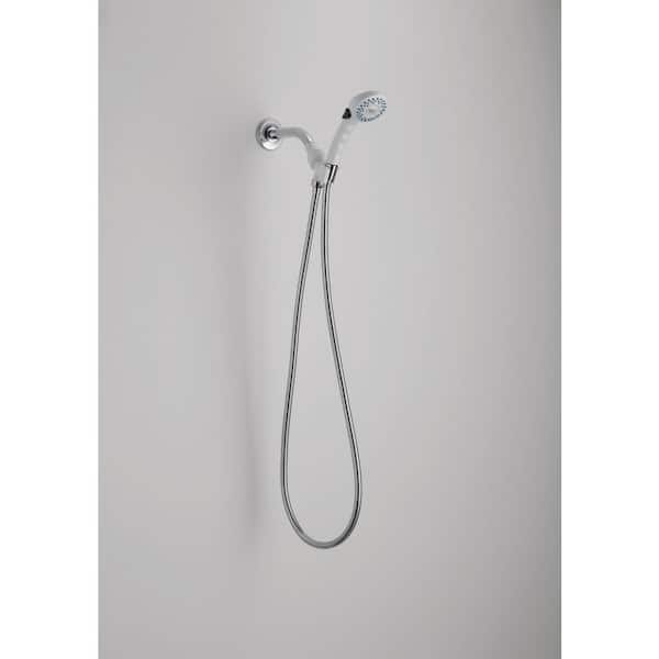 2-Spray Patterns 1.75 GPM 2.8 in. Wall Mount Handheld Shower Head in White