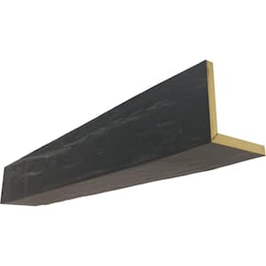 4 in. x 12 in. x 16 ft. 2-Sided (L-Beam) Riverwood Aged Ash Faux Wood Ceiling Beam