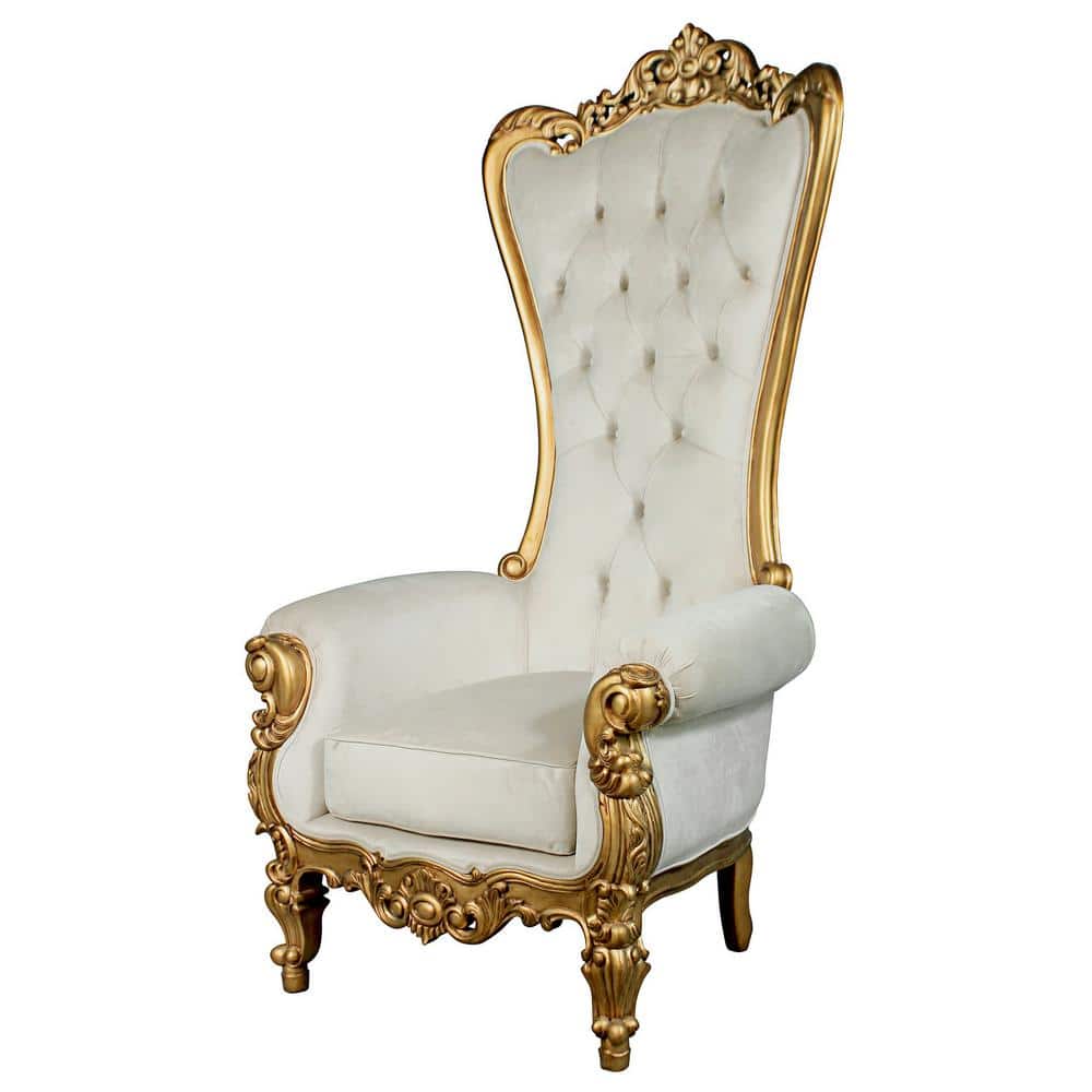 Regal Baroque Velvet and Mahogany Handcrafted Accent Chair