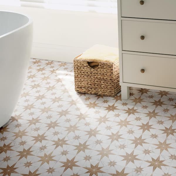 Llama Stella Loire Noce 9-3/4 in. x 9-3/4 in. Porcelain Floor and Wall Tile (10.88 sq. ft./Case)