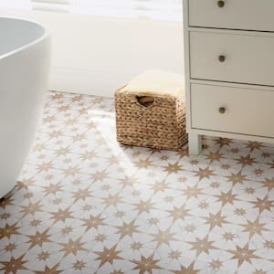 Llama Stella Loire Noce 9-3/4 in. x 9-3/4 in. Porcelain Floor and Wall Take Home Tile Sample