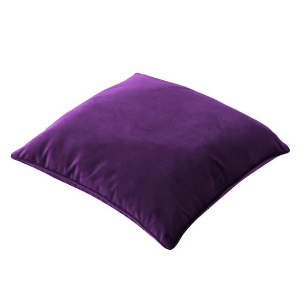 Disney Art Classics 18 Black and Purple Geometric Crushed Velvet Throw  Pillow - Down Filler