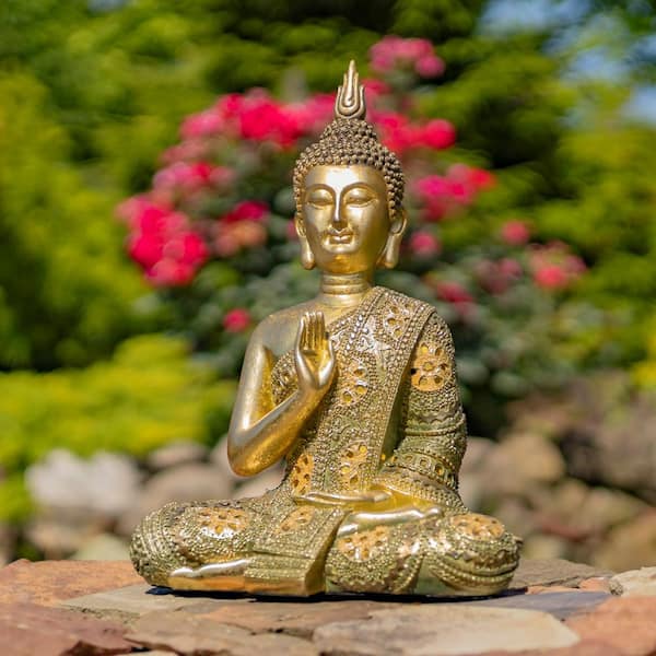 Zaer Ltd. International 16 in. Tall in Gold Finish Polyresin