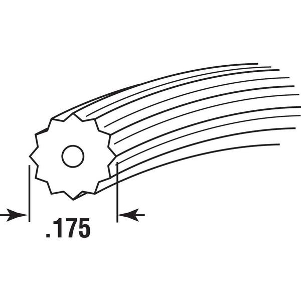 Screen Retainer Spline, 0.175 in., Vinyl, Black in Color, 1 Roll of 1,320 ft.