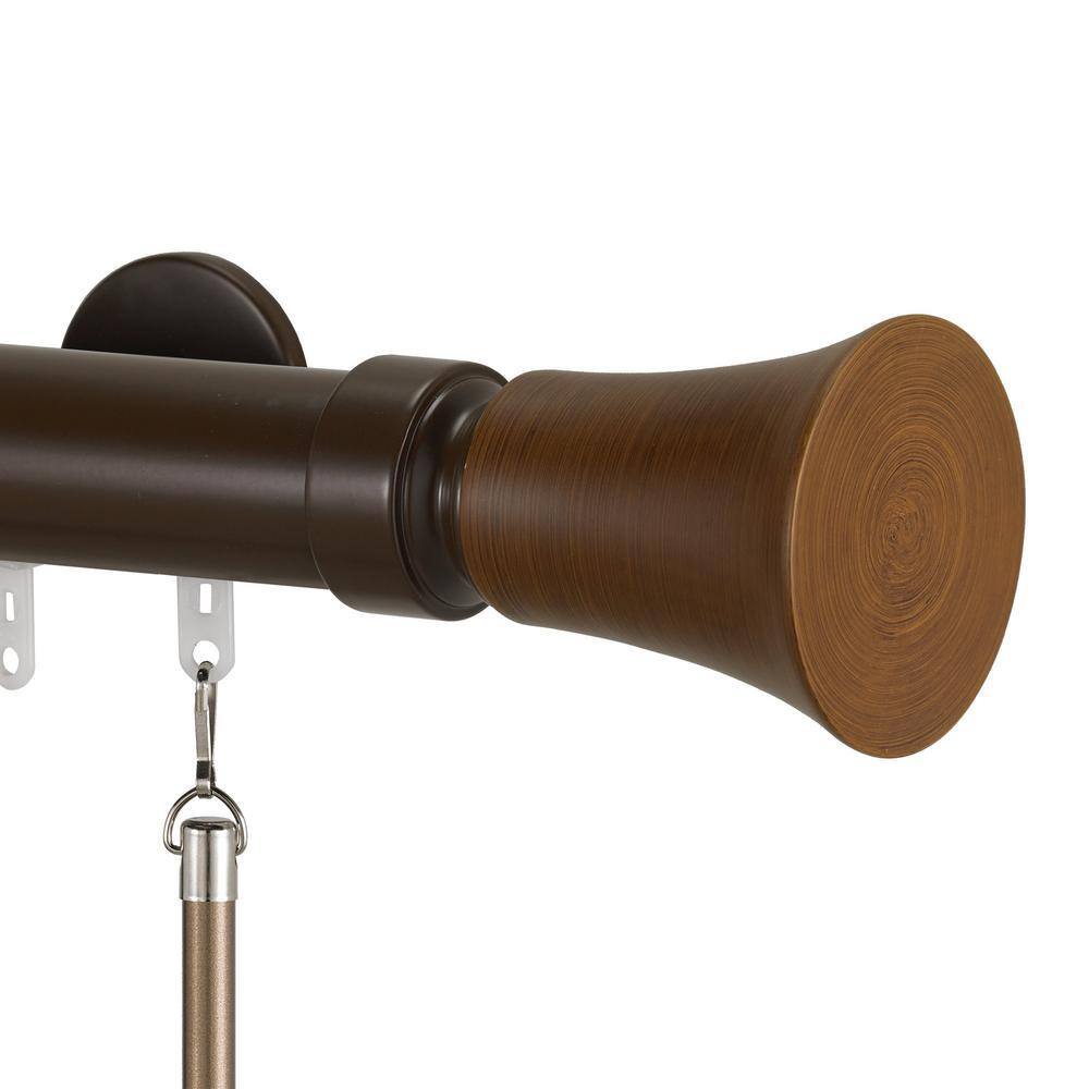 Transverse Curtain Rods Art Decor Tekno 40 108 in. Non-Telescoping 1.5 in. Single Traverse ...