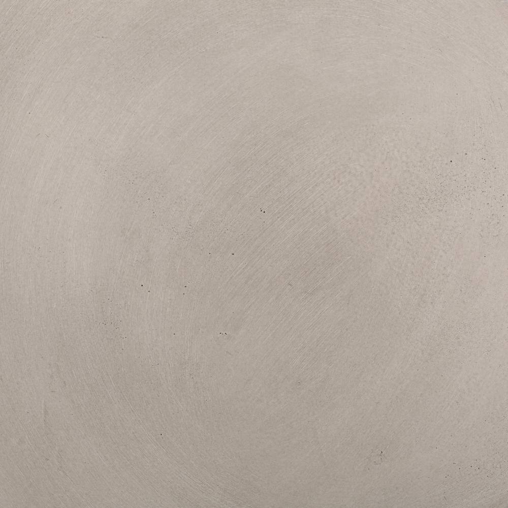 Light Gray Round Concrete Outdoor Accent Table