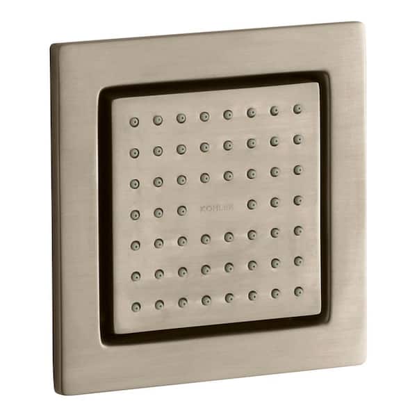 KOHLER WaterTile 4-7/8 in. Square 2.5 GPM 54-Nozzle Body Spray with Soothing Spray in Vibrant Brushed Bronze