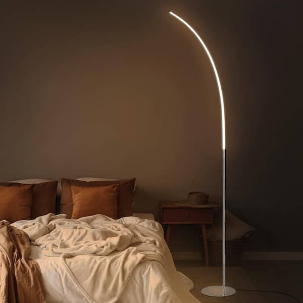 Curva chrome floor lamp sales