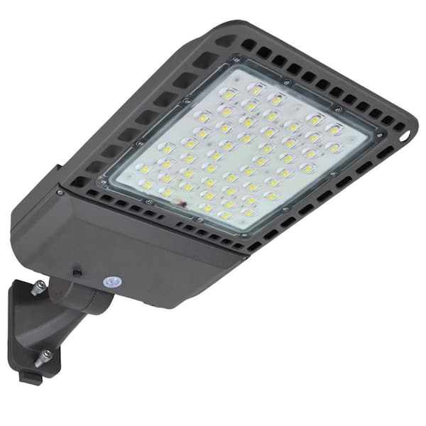 1000-Watt Equivalent Weatherproof Integrated 28000 Lumens 150° Bronze Dusk to Dawn 5000K LED Flood Light IP65 Arm Mount