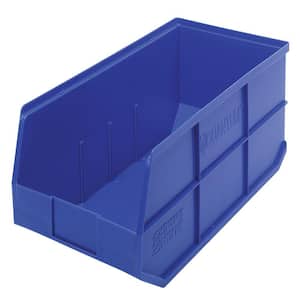 Stackable Shelf 27-Qt. Storage Tote in Blue (6-Pack)