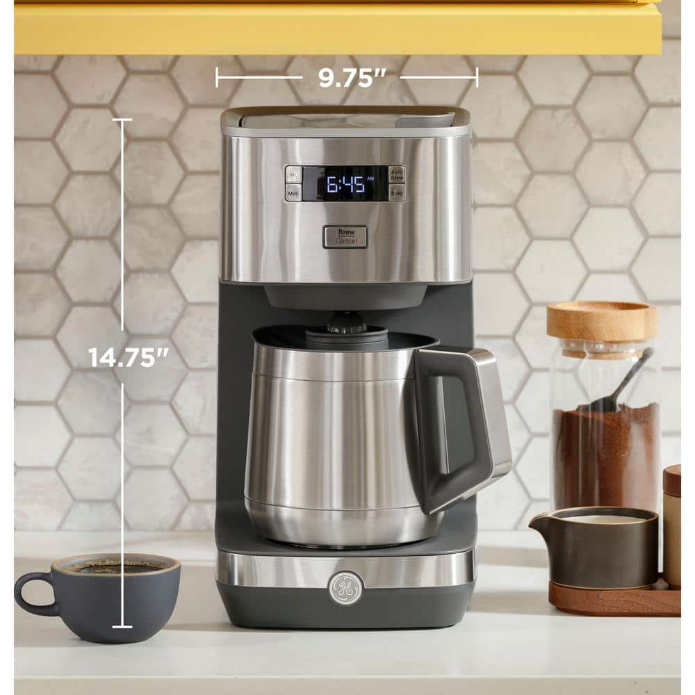 Stainless Steel 10-Cup Programmable Drip Coffee Maker with Thermal Carafe