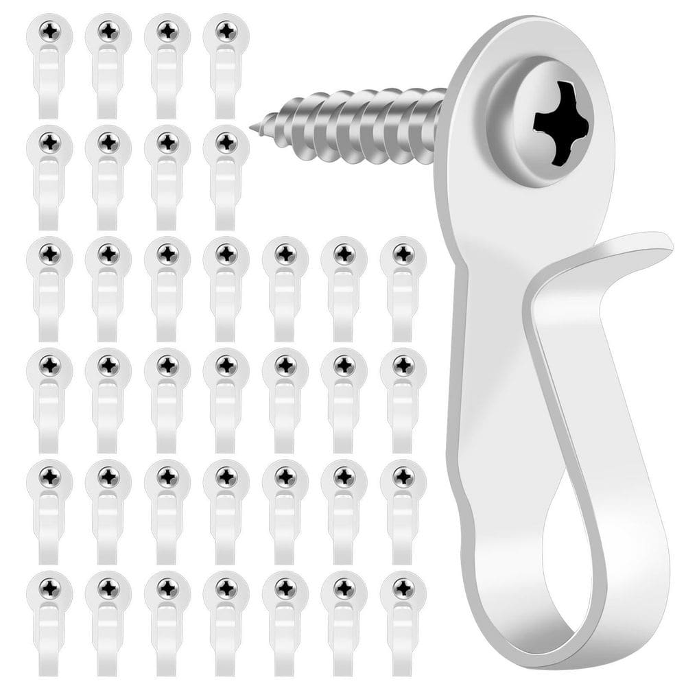 36-Pack White Stainless Steel Screw-In Light Hanger Hooks for Outdoor String Lights and Holiday Decor price history on PriceWatchPro