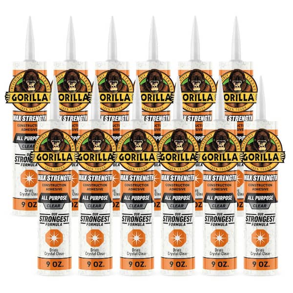 9 oz. Max Strength Construction Adhesive Clear (Case of 12)