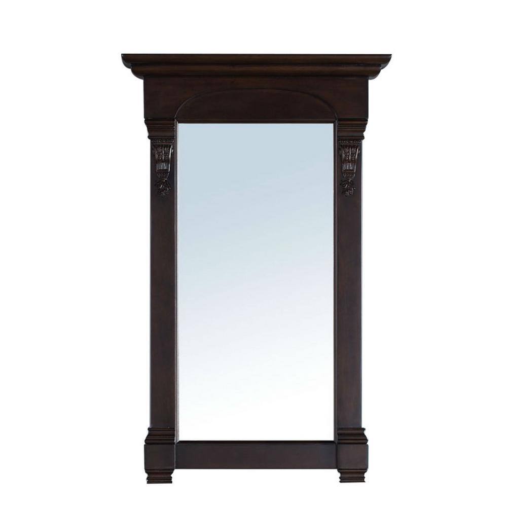 Traditional Silvered Oak Rectangular Bathroom Vanity Mirror 41"x26"