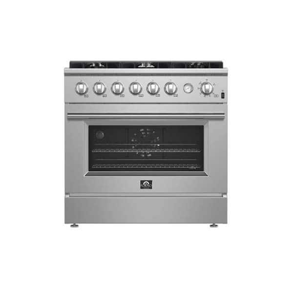 Marco 36 in. Gas Range Stainless Steel, 6-Burners, 5.36 Cu. Ft. Convection Oven