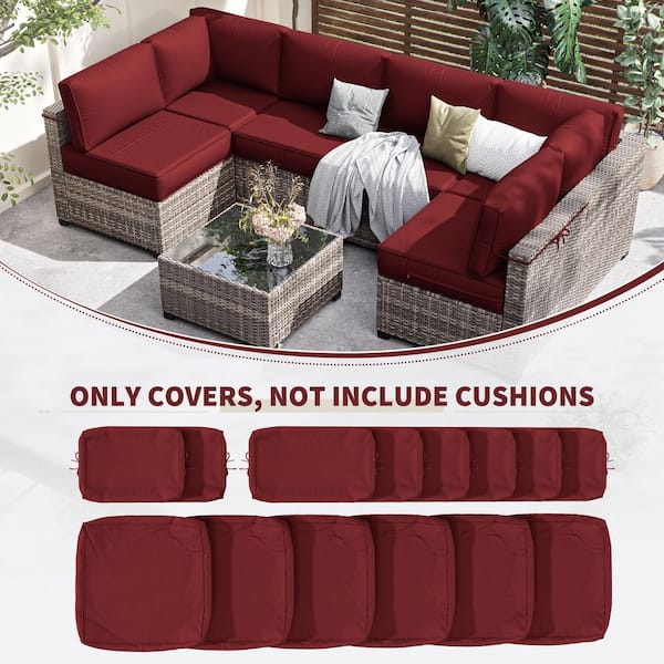 WNP 14-Piece Outdoor Cushion Cover Set (Slipcovers Only