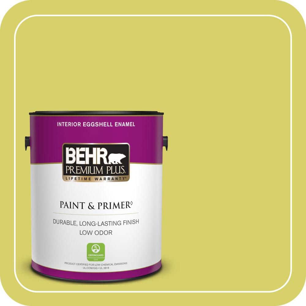1 gal. #P340-4 Lime Tree Eggshell Enamel Low Odor Interior Paint & Primer price history on PriceWatchPro