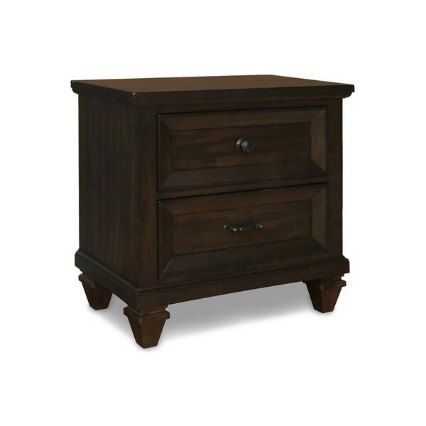 NEW CLASSIC HOME FURNISHINGS Sevilla Walnut 2Drawer Nightstand B2264