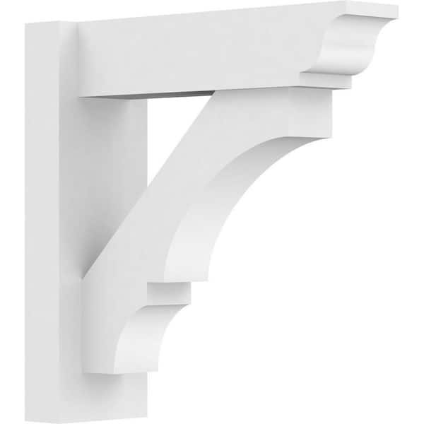 Ekena Millwork Balboa 5 in. W x 16 in. H x 16 in. D Signature Urethane Polyurethane Outlooker with Traditional Ends