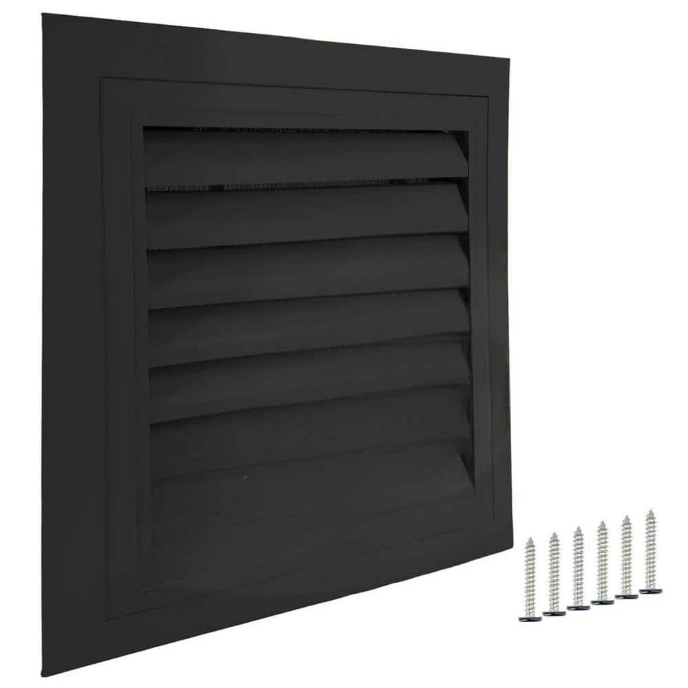 KIWDZFU 16 x 16 Wall Vent Black Aluminum Alloy with 180° Opening