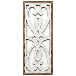 Heart and Fleur Wood Panel Wall Decor