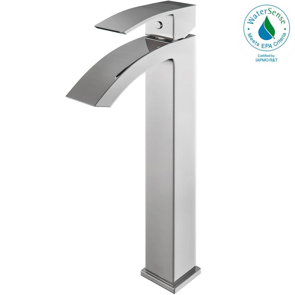Sleek Chrome Modern Single-Handle Vessel Bathroom Faucet