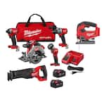M18 FUEL 18-Volt Lithium-Ion Brushless Cordless Combo Kit (5-Tool) W/ FUEL Jigsaw