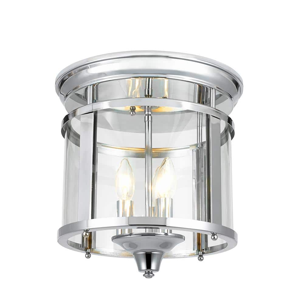 chrome flush mount lights