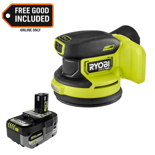 ONE+ HP 18V Brushless Cordless Compact Random Orbit Sander with 4.0 Ah HIGH PERFORMANCE Battery