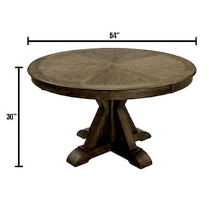 Julia Light Oak Transitional Style Round Dining Table