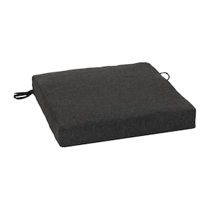 Oceantex 21 in. x 21 in. Ink Black Square Outdoor Seat Cushion