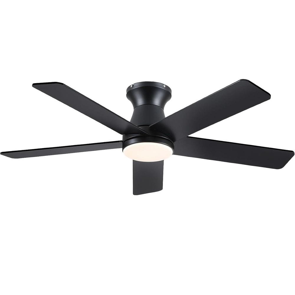 46 in. Indoor/Outdoor Modern Black Ceiling Fan with Dimmable LED 3 color Light and Remote/APP Control price history on PriceWatchPro