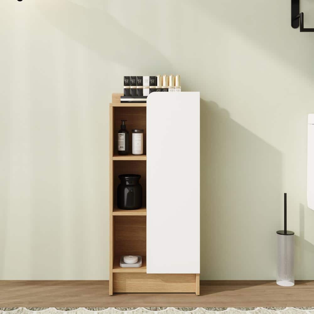 16 in. Freestanding Linen Cabinet in Light Oak Unassembled price history on PriceWatchPro