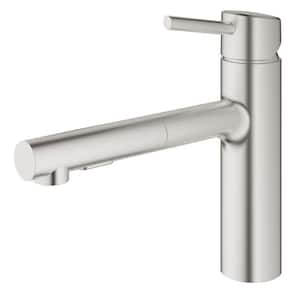Concetto Single-Handle Pull-Out Sprayer Kitchen Faucet in SuperSteel Infinity