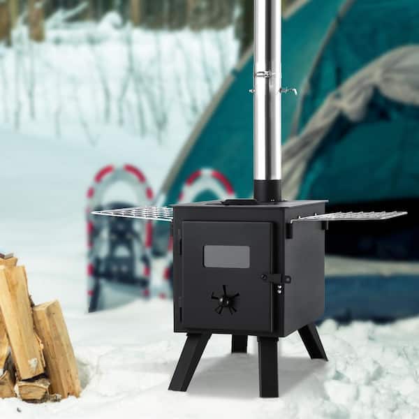VEVOR Wood Stove 80 in. Stainless Steel Camping Tent Stove Portable Wood  Burning Stove 2200 sq. ft. Hot Tent Stove for Outdoor ZPQNLFX80INCHMHMCV0 -  The Home Depot