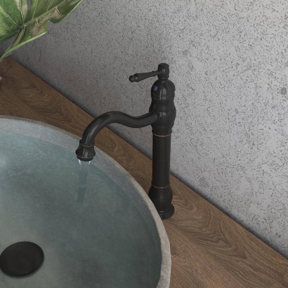 Oil Rubbed Bronze Single Handle Vessel Bathroom Faucet