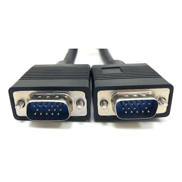Micro Connectors, Inc 25 ft. X/S/VGA Coaxial HD15 Male to Male Monitor Replacement Cable Double Shield with Ferrites