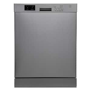 24 in. Front Control Standard Built-in Dishwasher in Stainless Steel with 4-Cycles, 51 DBA