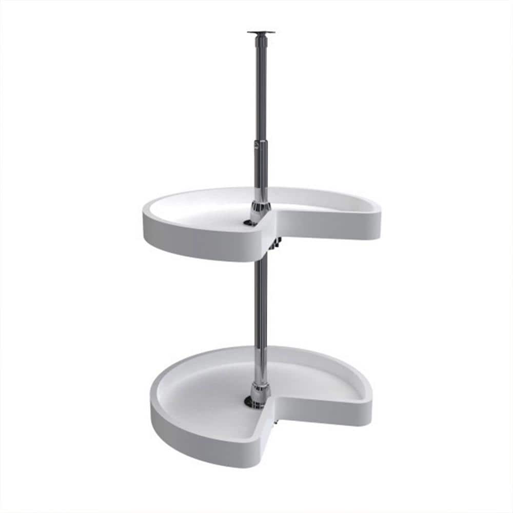 2-Shelf White 18 in. Kidney Lazy Susan Corner Wall Cabinet price history on PriceWatchPro
