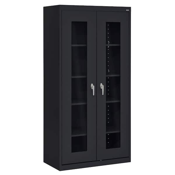 Sandusky Freestanding Steel Cabinet with File Drawer in Black (72 in. H x 36 in. W x 18 in. D)