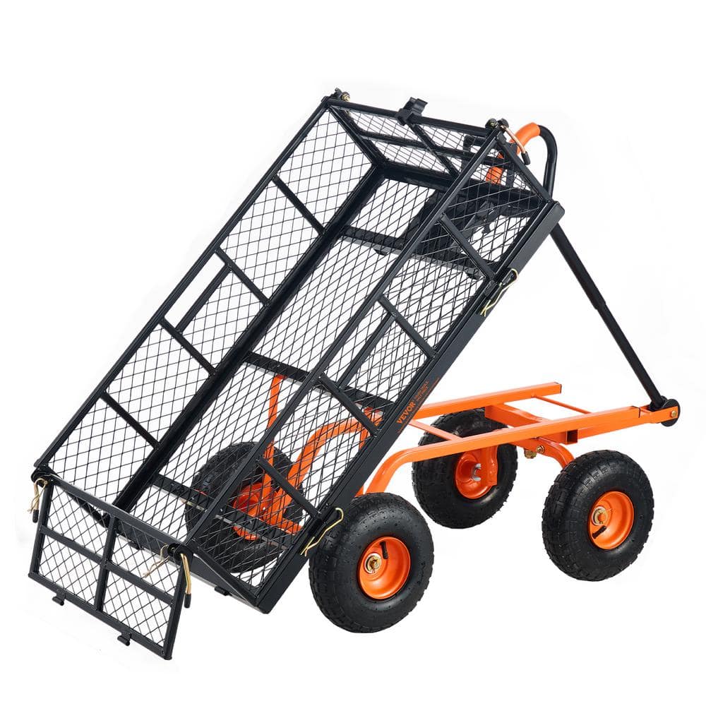 2.09 cu.ft Dump Cart Metal Garden Dump Cart Garden Carts Utility Wheelbarrow 400 lbs. Capacity 10 in. Tires price history on PriceWatchPro