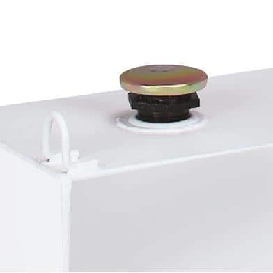 Jobox Low-Profile L-Shaped Steel Liquid Transfer Tank in White