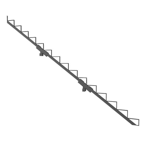 7-1/2 in. x 10-1/4 in.-15-Steps Steel Stair Stringer Black (Includes 1 Stair Stringer)