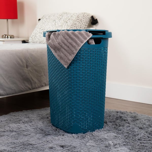 Seville Classics Premium Handwoven Portable Laundry Bin Basket with  Carrying Handles, Household Storage for Clothes, Linens, Sheets, Toys,  Water