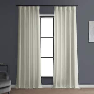 Magnolia Off White Italian Faux Linen Room Darkening Curtain - 50 in. W x 108 in. L (1 Panel)
