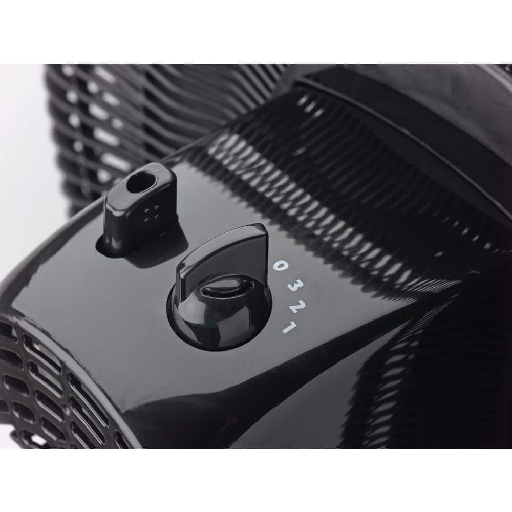 Black Adjustable Height Remote Controlled Oscillating Pedestal Fan