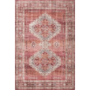 Heidi Sunset/Natural 7 ft. 6 in. x 9 ft. 6 in. Southwestern Printed Area Rug