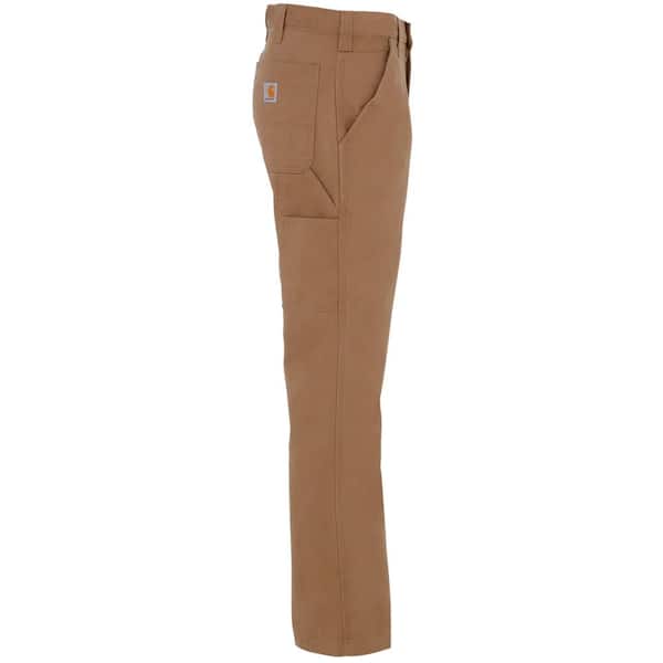 Carhartt Men's 34x32 Dark Khaki Cotton Straight Leg Non-Denim