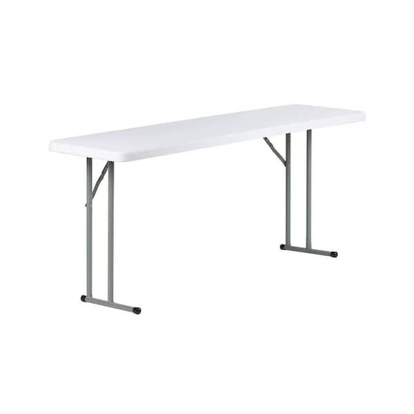 Unbranded 6 ft. Rectangular Plastic Folding Outdoor Dining Table
