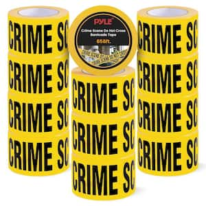 4-Pieces 200 Meters Long Tape Roll Suitable for Crime Scene Do Not Cross Tape Set (Black and Yellow)